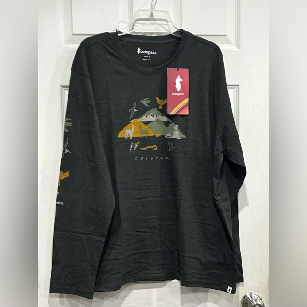 Cotopaxi Men's XL The Solstice Long-Sleeve T-Shirt Woods Green NWT Cotton - Picture 2 of 2